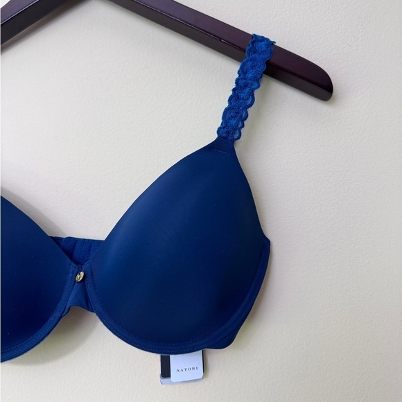 NEW Natori Pure Luxe Custom Coverage Contour Underwire Bra Spruce Seaport 32DD - Picture 3 of 9